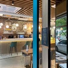 LUPA Café entrance with glass doors