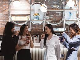 Friends gathering at LUPA Café